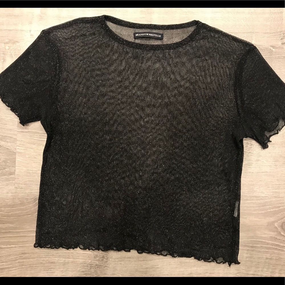 Brandy Melville sheer shirt.